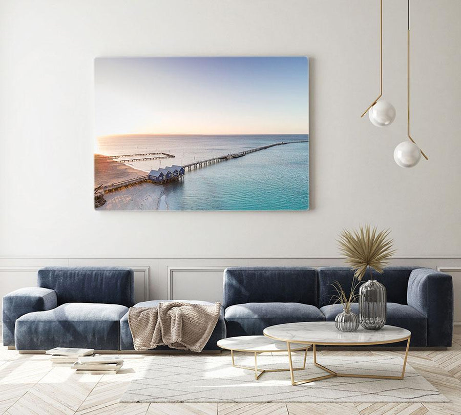 Busselton Beach Bridge Aerial Photography Print - Walkabout Yonder Walkabout Yonder