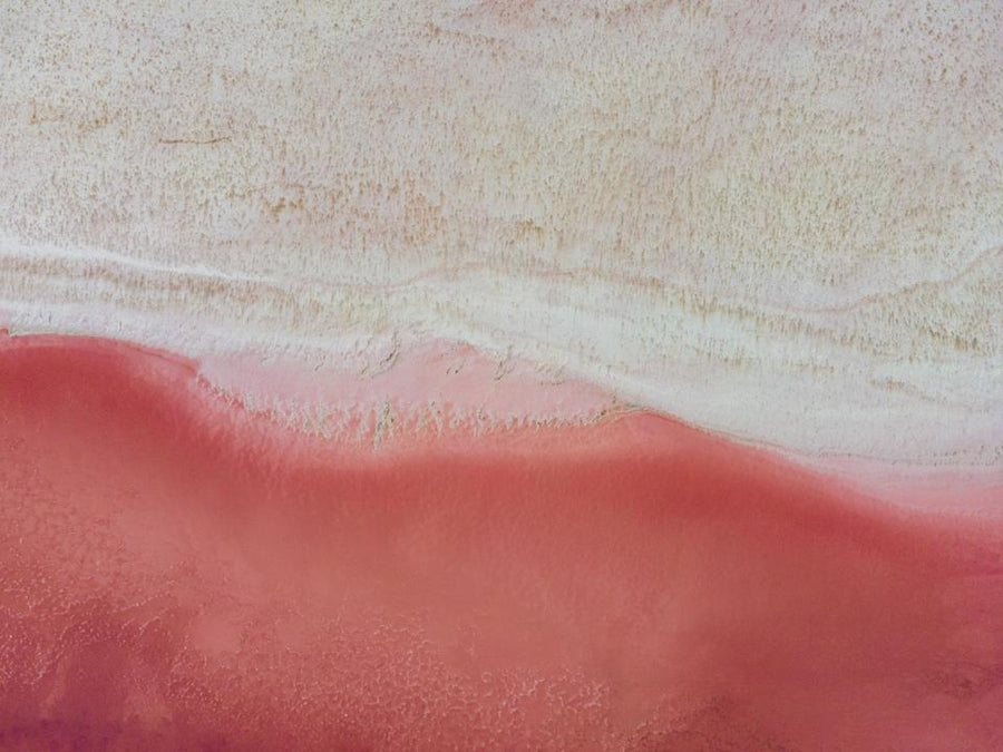 Kalbarri Pink Lake Aerial Photography Print - Wall Art
