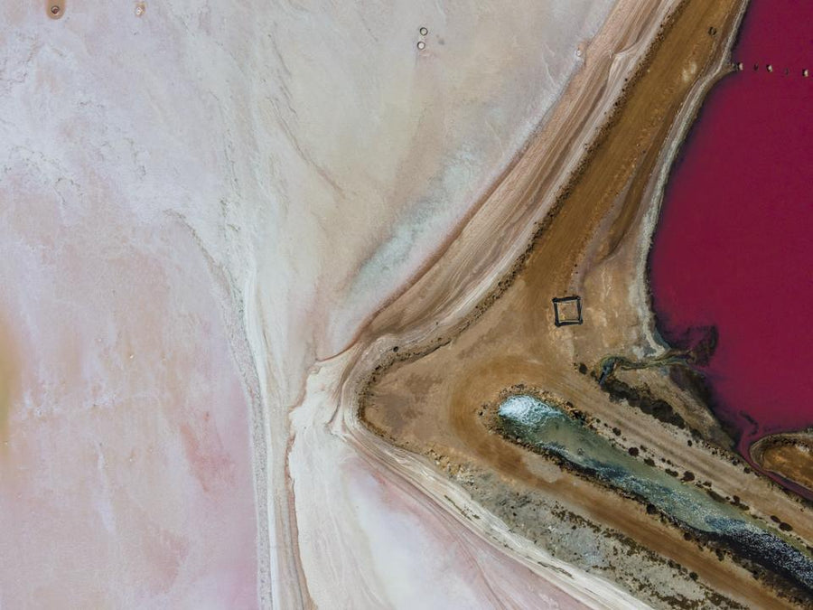 Pink Lake Kalbarri Aerial Photography Print - Wall Art