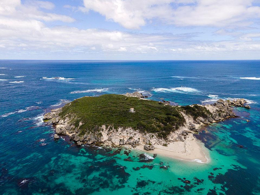 Hamelin Bay Island Aerial Photography Print - Wall Art