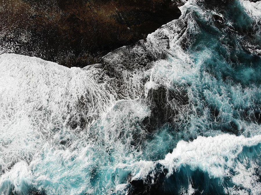 Rottnest Island Waves Aerial Photography Print - Wall Art