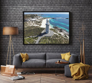 Rottnest Island Lighthouse Aerial Photography Print - Walkabout Yonder Walkabout Yonder